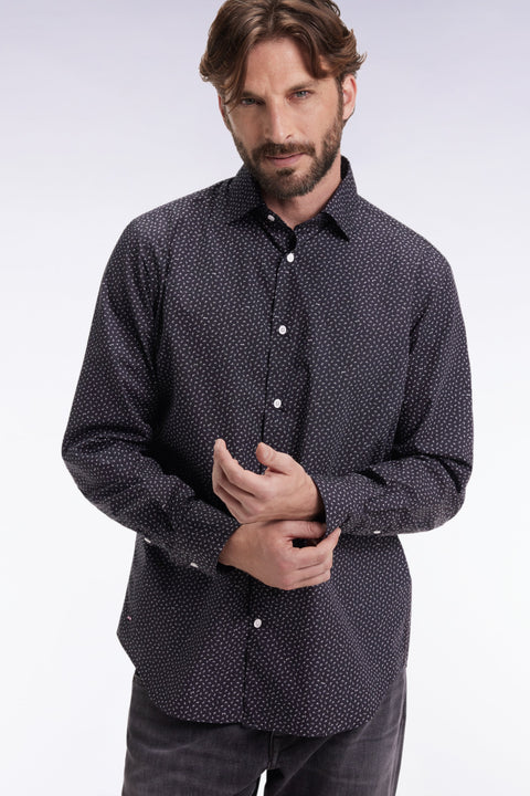 Chemise en coton bleu gris - Image 3