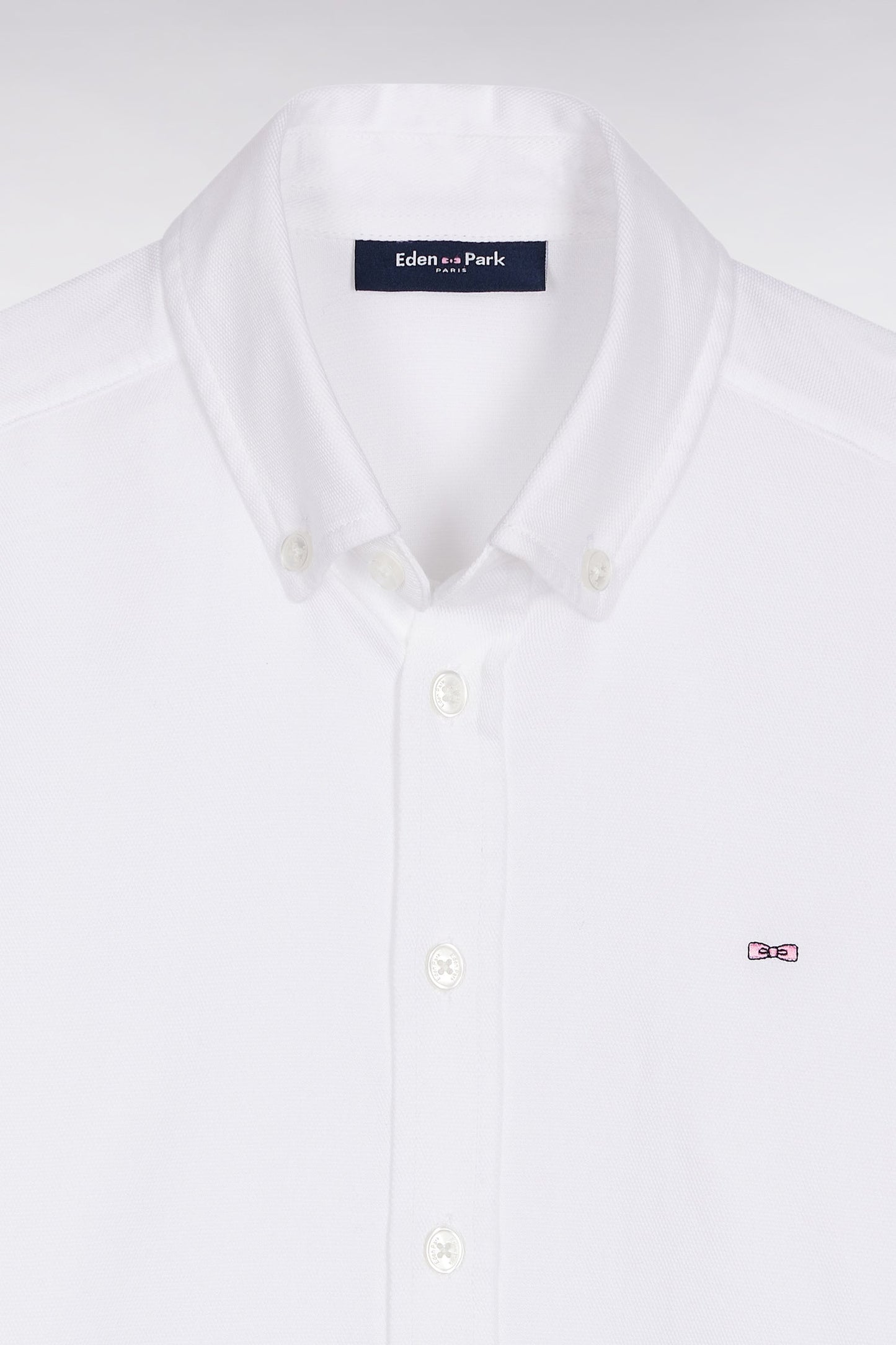 Chemise en piqué coton blanche
