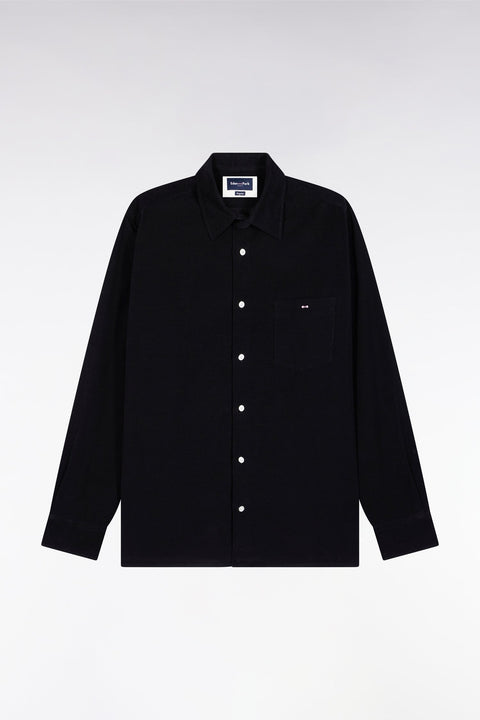 Chemise en velours noir coupe droite - Image 2