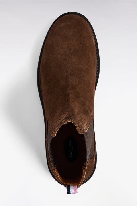 Bottines chelsea en cuir suédé marron - Image 1