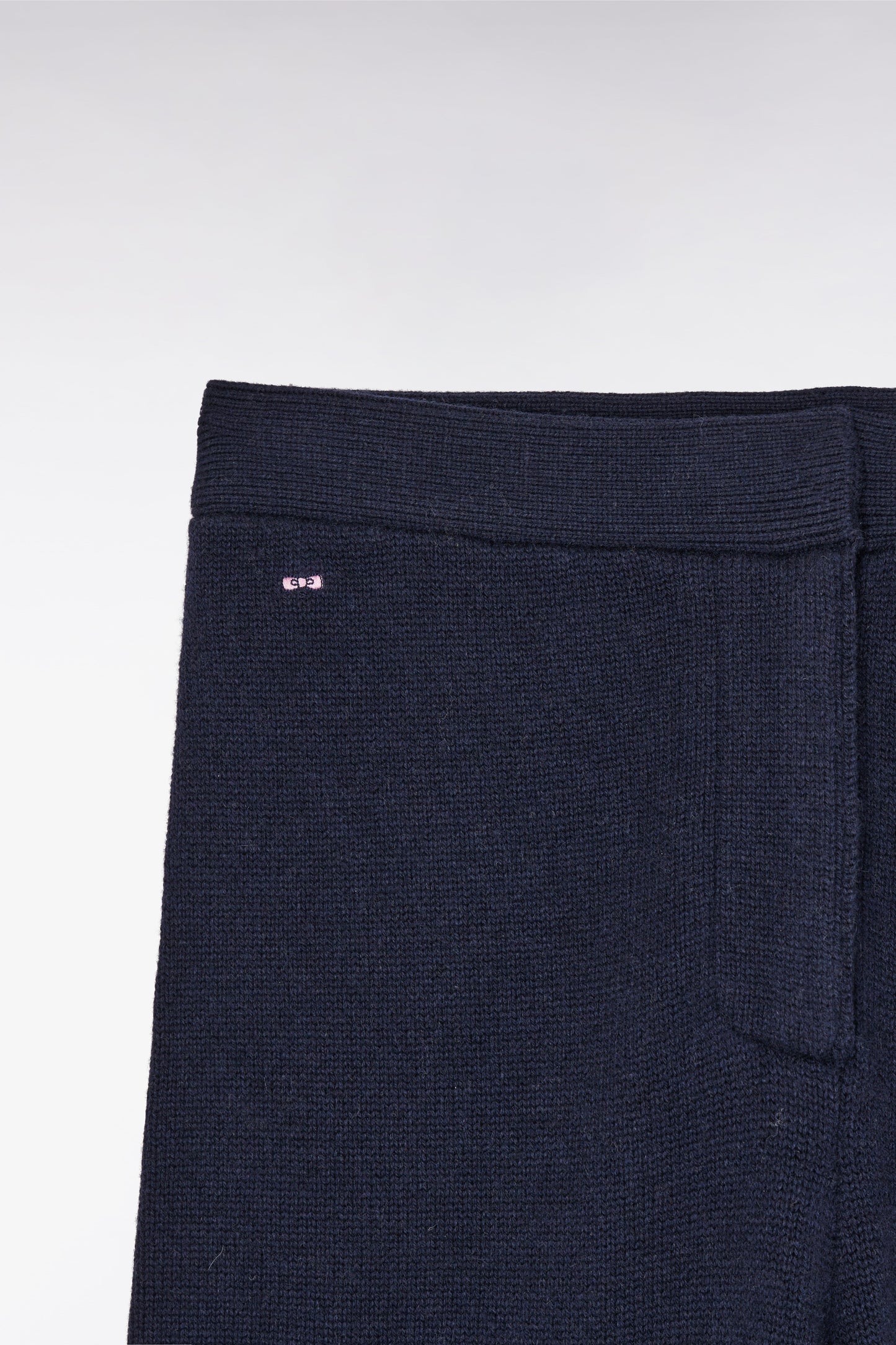 Pantalon jogging en laine et cachemire marine coupe Relaxed