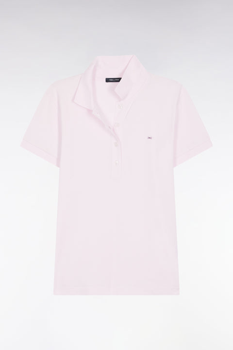 Polo manches courtes en coton stretch rose coupe slim - Image 2
