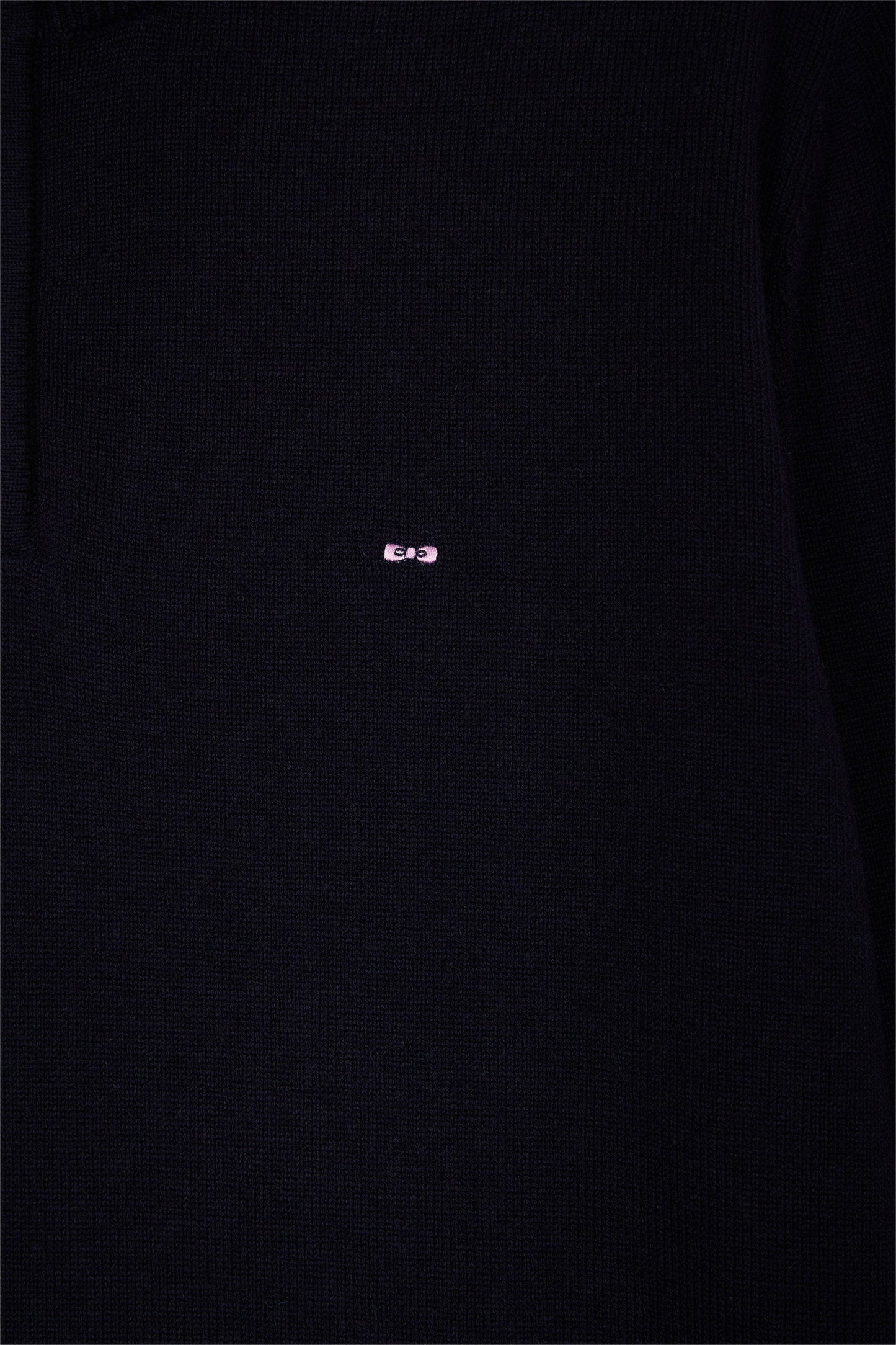 Pull col camionneur en laine et coton bleu foncé