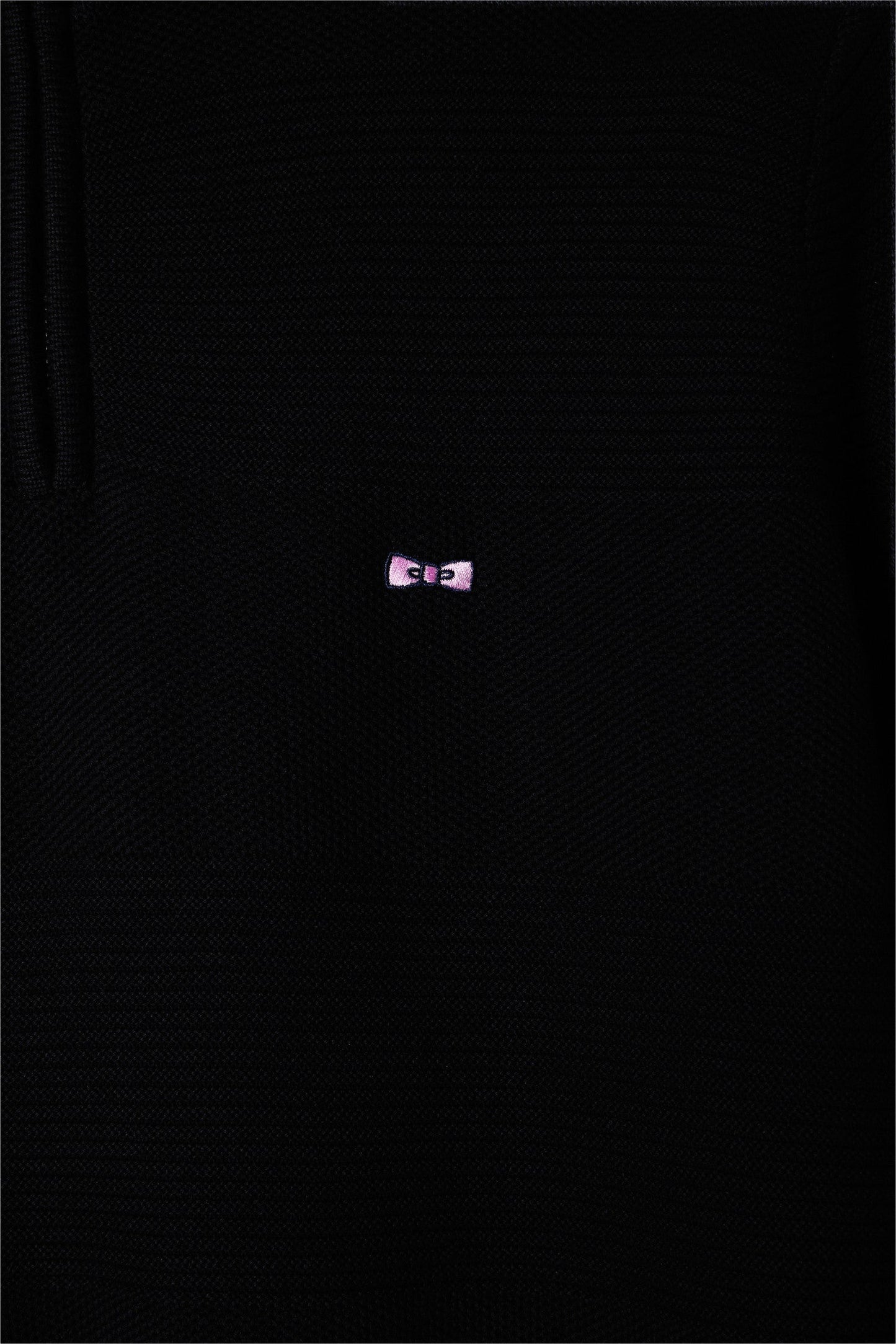 Pull col camionneur en coton noir effet de rayure