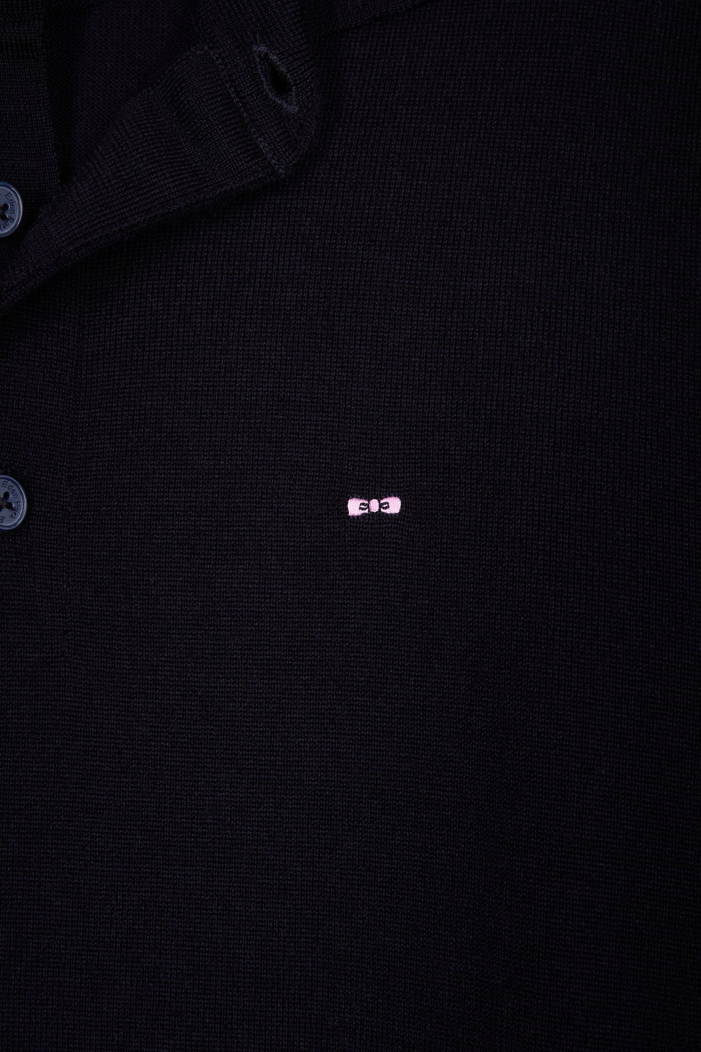 Pull col maillot en laine mérinos marine