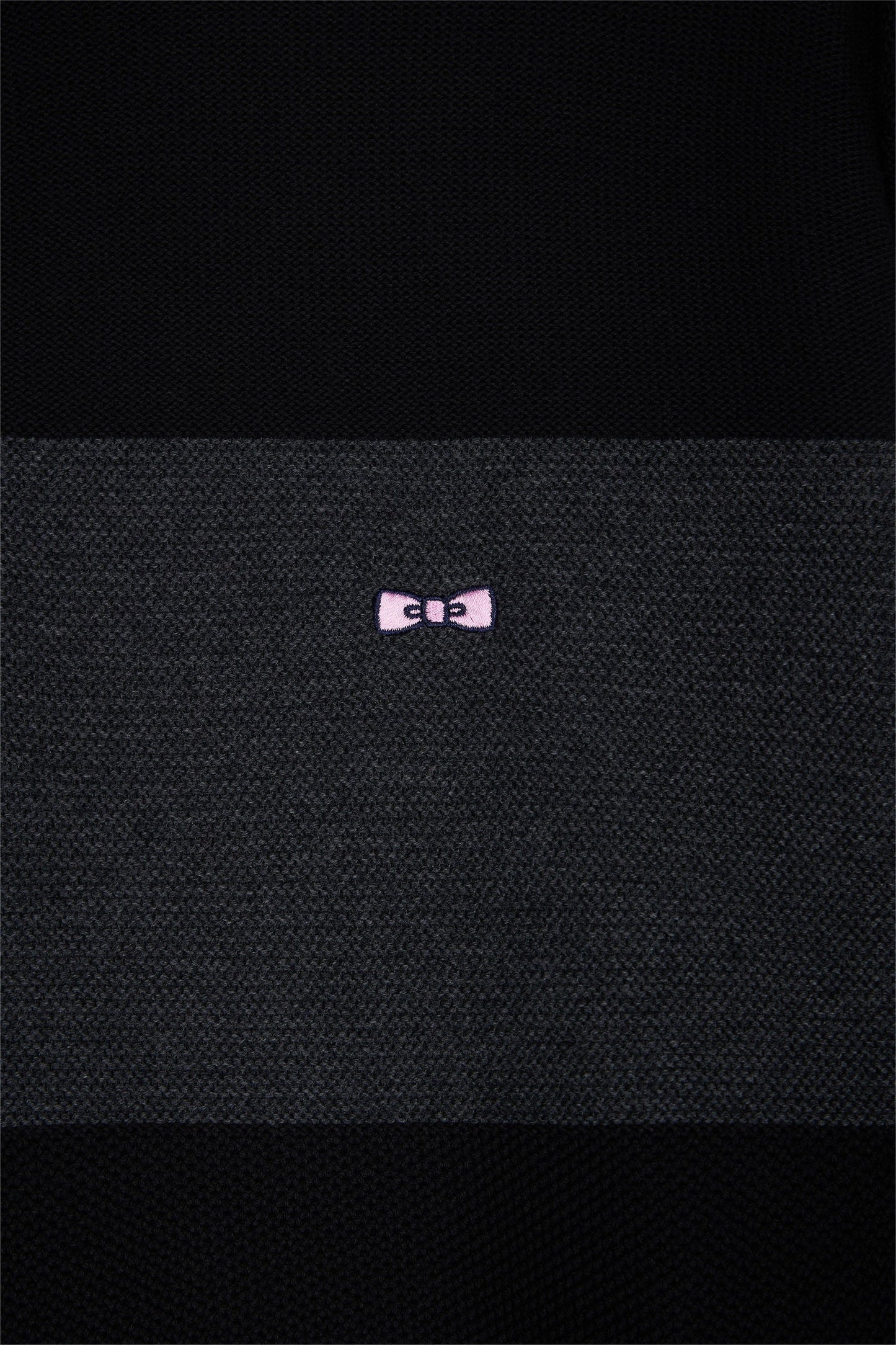 Pull col camionneur en coton noir broderie dos - MANQUE A PLAT