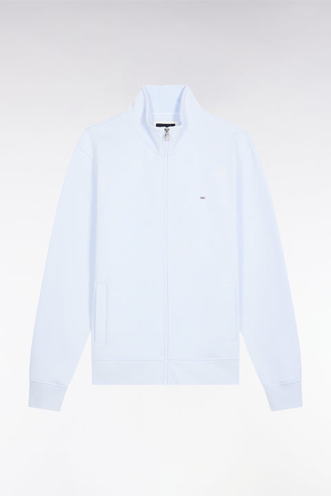 Sweatshirt zippé en coton ciel coupe droite - Image 2