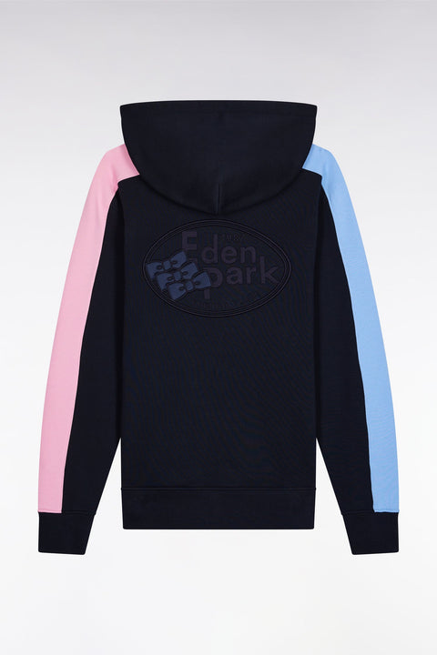 Sweatshirt à capuche zippé en molleton marine - Image 2
