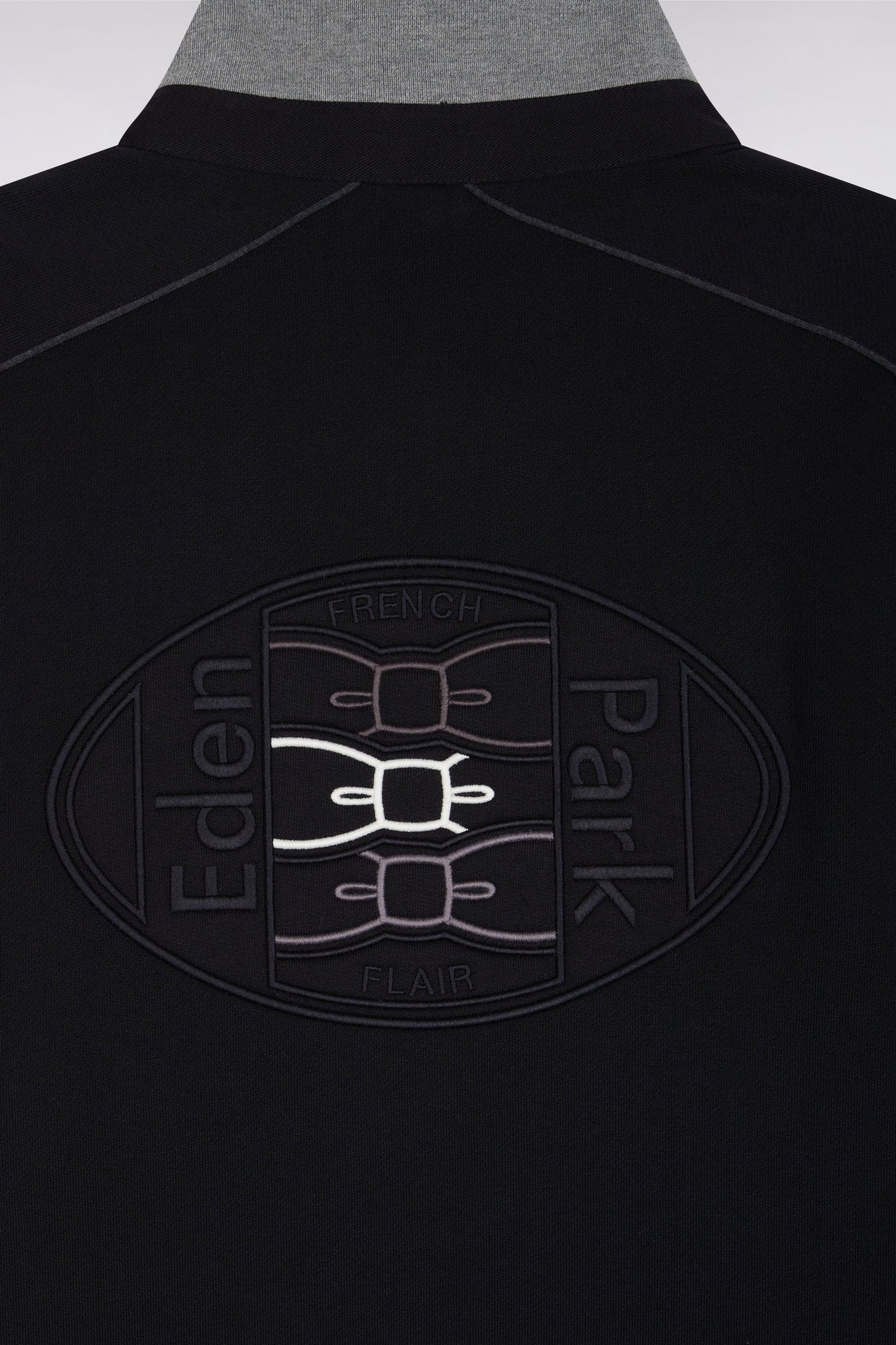 Sweatshirt à col maillot en molleton gratté noir