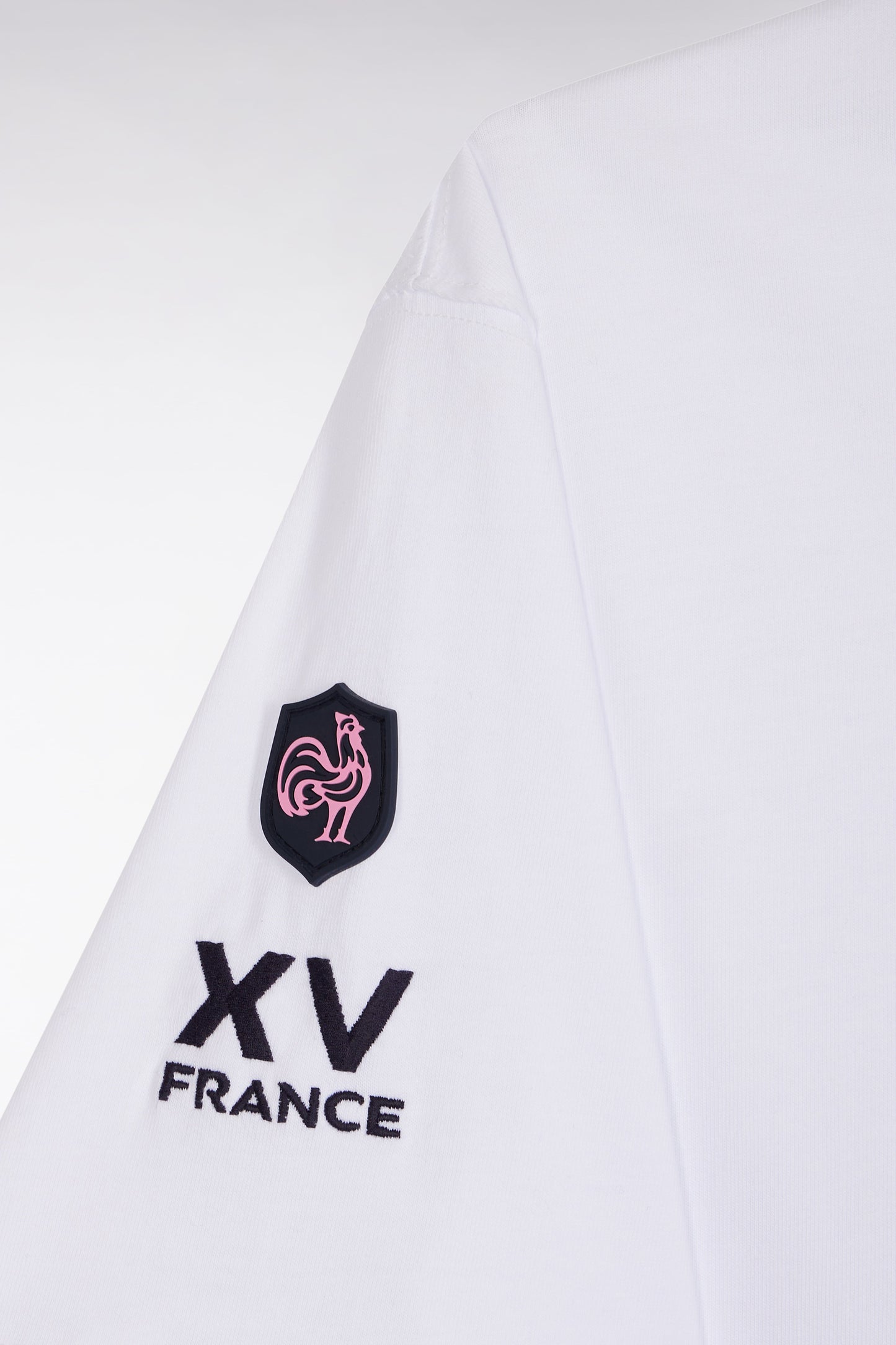 T-shirt à manches courtes blanc sérigraphie XV de France