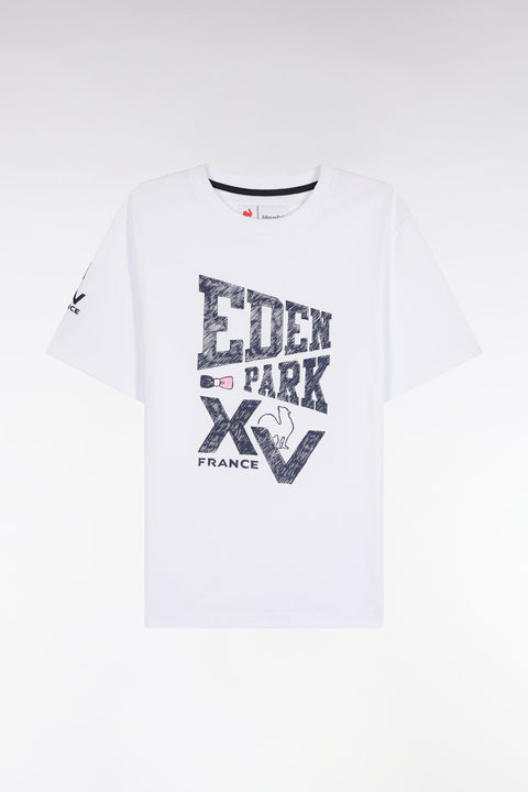 T-shirt à manches courtes blanc sérigraphie XV de France - Image 2