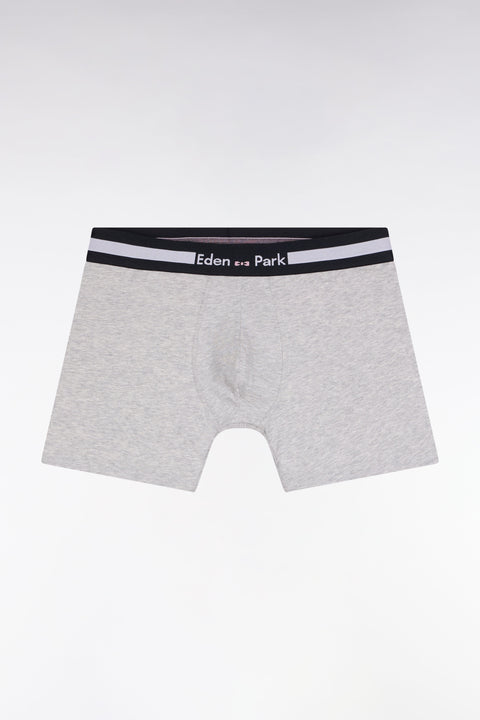 Boxer en jersey de coton gris à bande rayée - Image 1