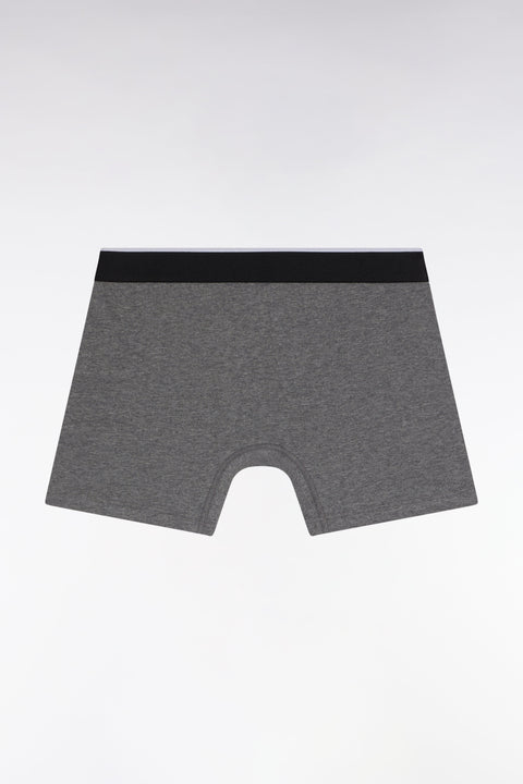 Boxer en jersey de coton gris à bande contrastée - Image 2