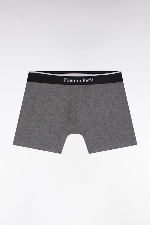 Boxer en jersey de coton gris à bande contrastée - Image 1
