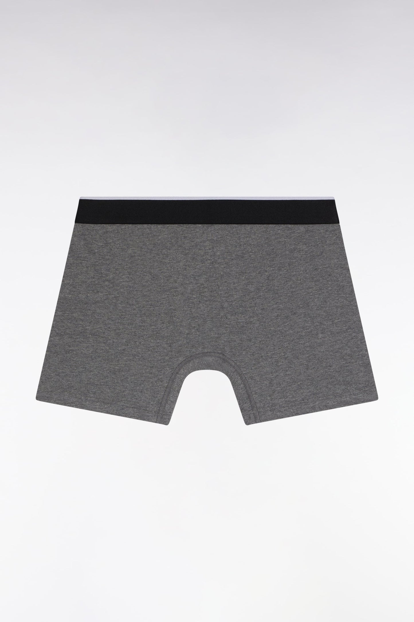 Boxer en jersey de coton gris à bande contrastée