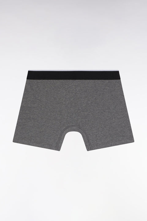 Boxer en jersey de coton gris à bande contrastée - Image 3