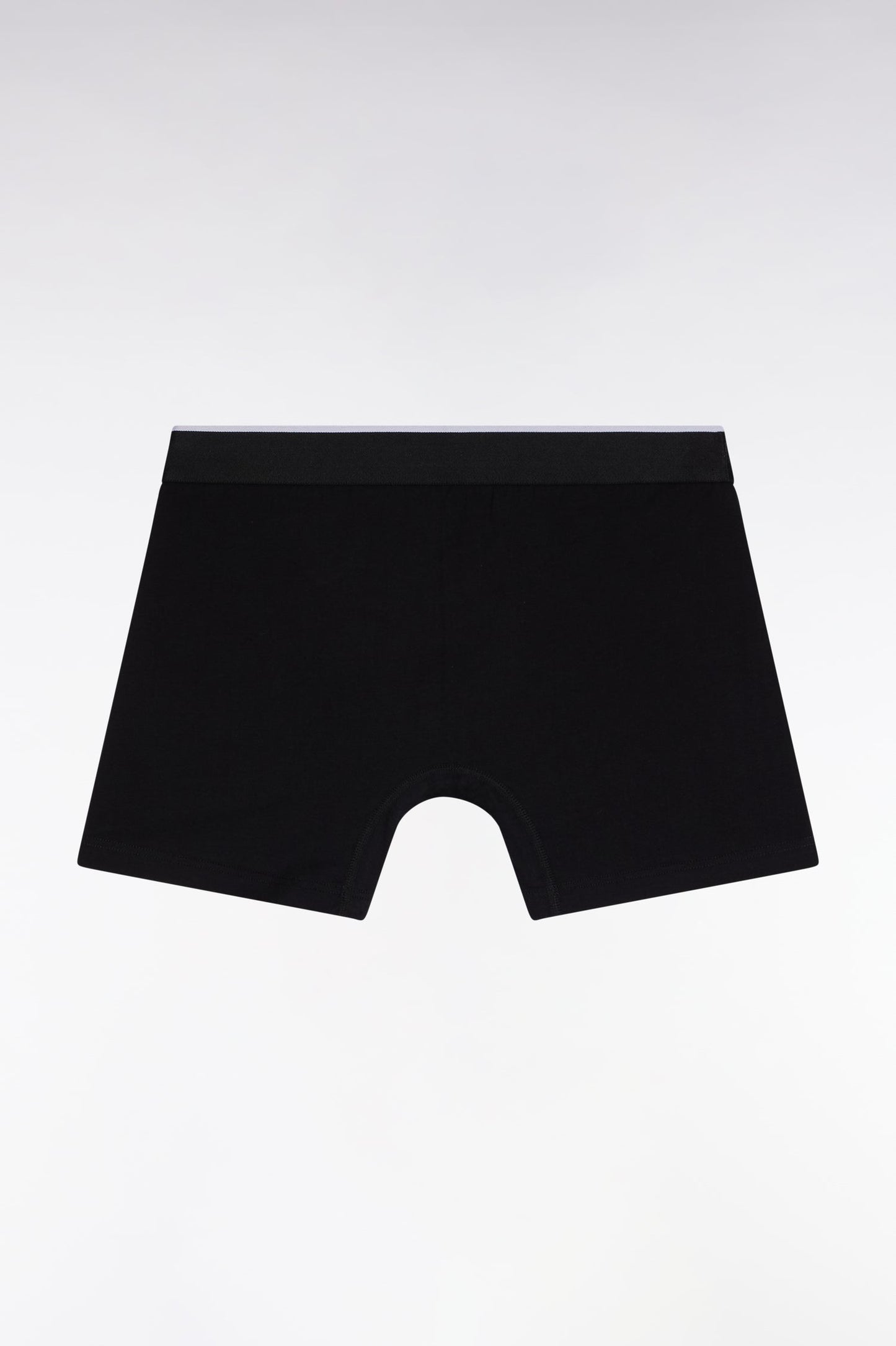 Boxer en jersey de coton noir à bande contrastée