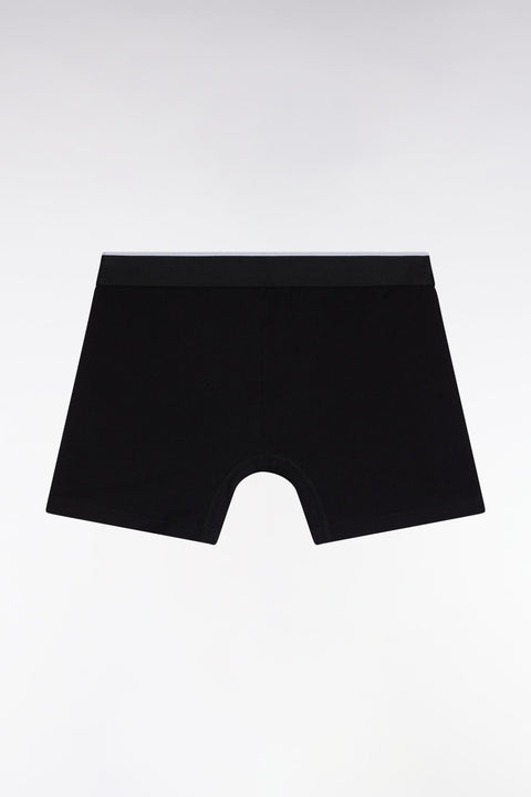 Boxer en jersey de coton noir à bande contrastée - Image 3