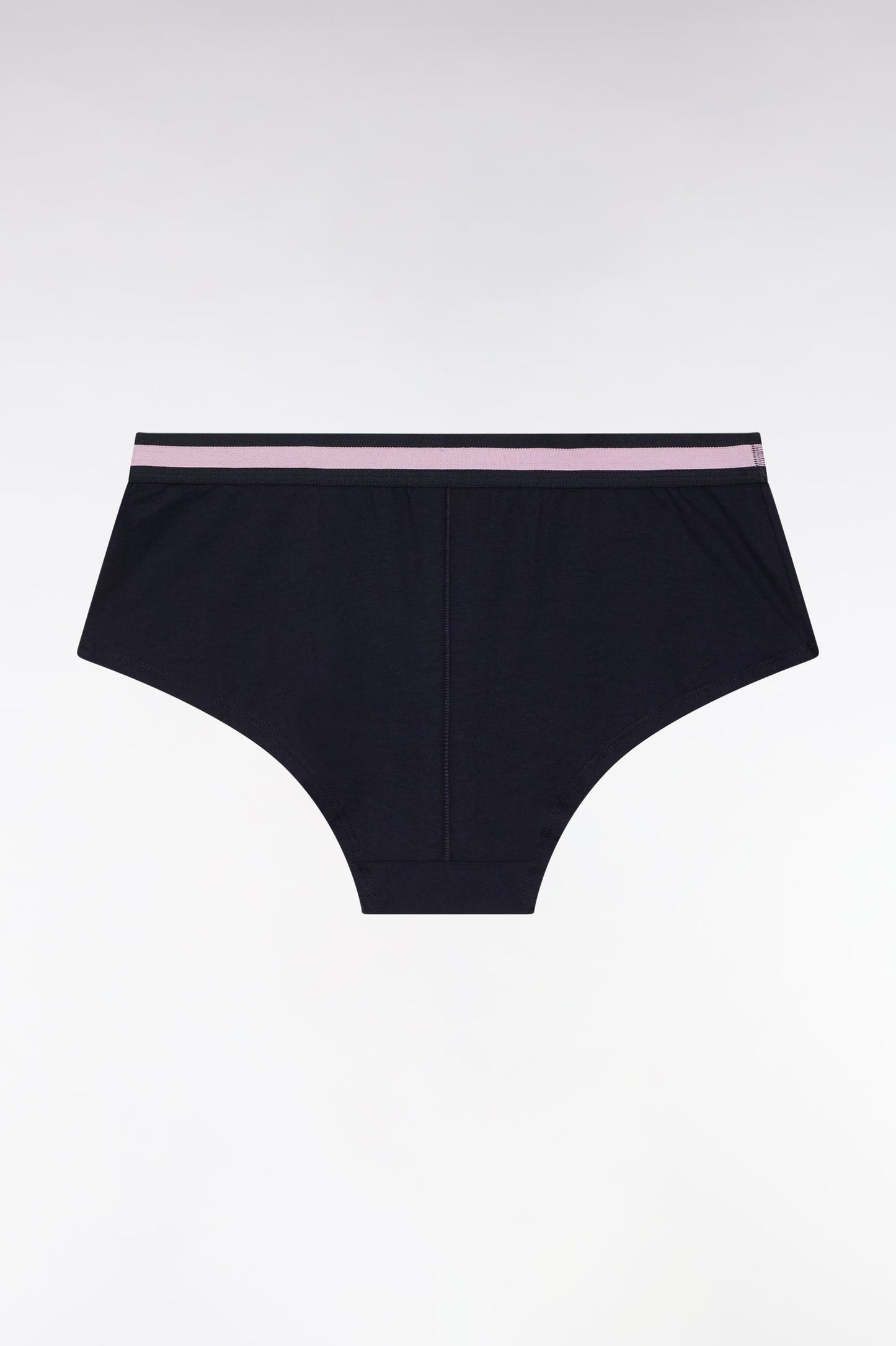 Culotte shorty en jersey stretch marine à logo