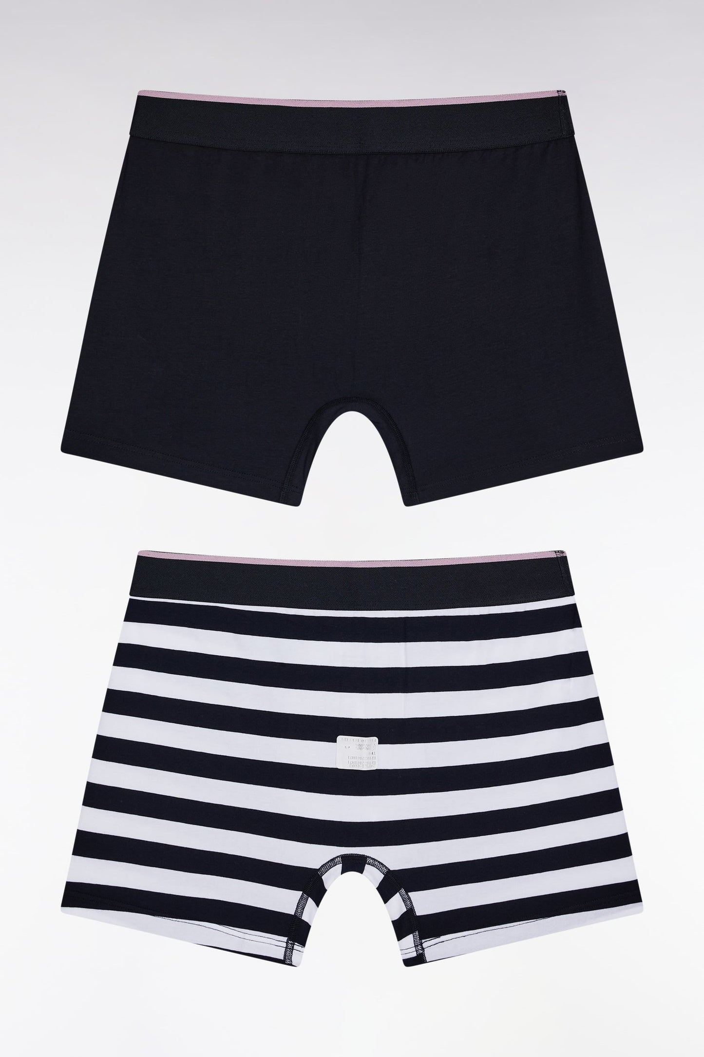 Lot de deux boxers en jersey de coton stretch marine