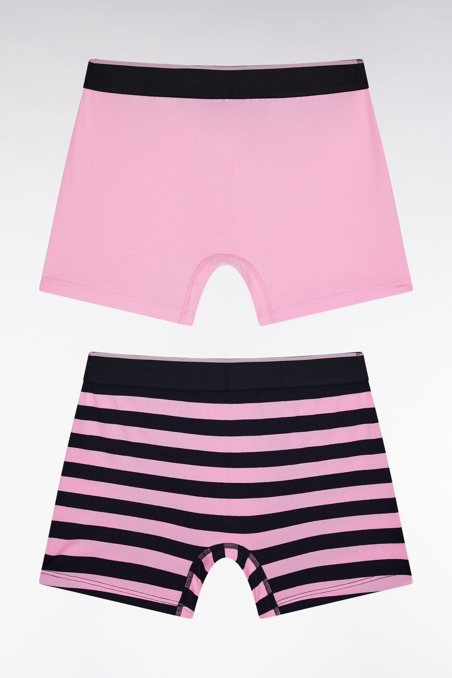 Lot de deux boxers en jersey de coton stretch rose