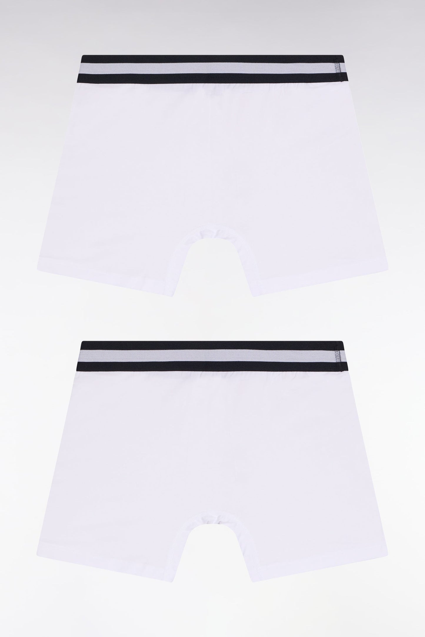 Lot de deux boxers en jersey de coton stretch blanc