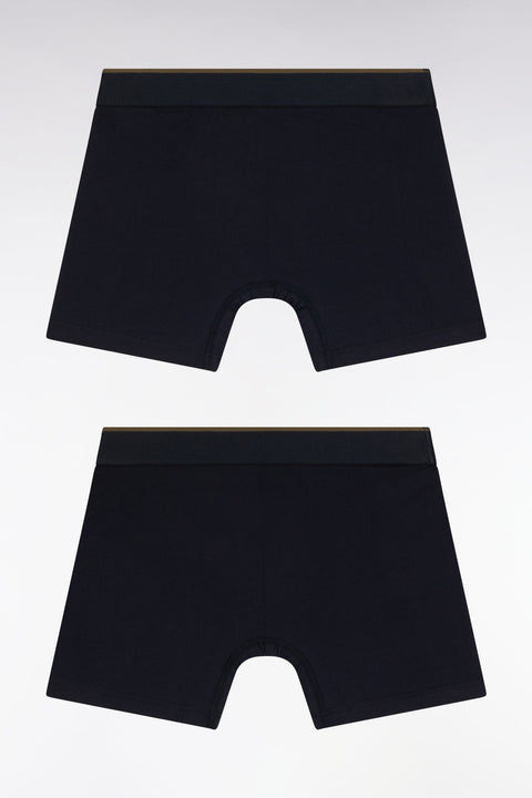 Lot de deux boxers en jersey de coton stretch colorblock kaki - Image 2