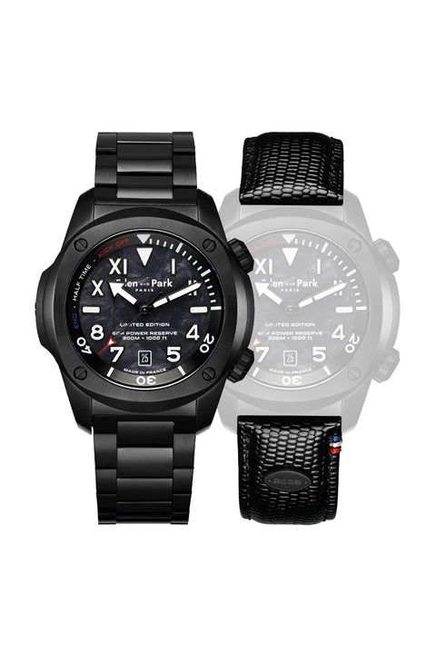 Montre à quartz Chronograph Noire - Image 1