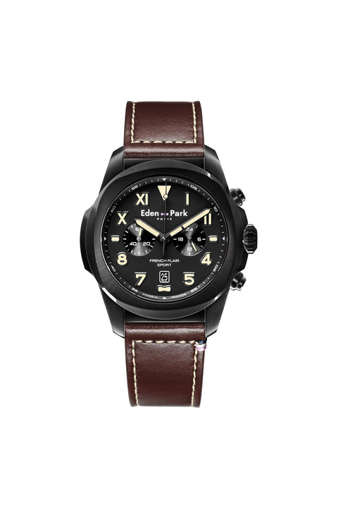 Montre à quartz Chronograph Noire - Image 1