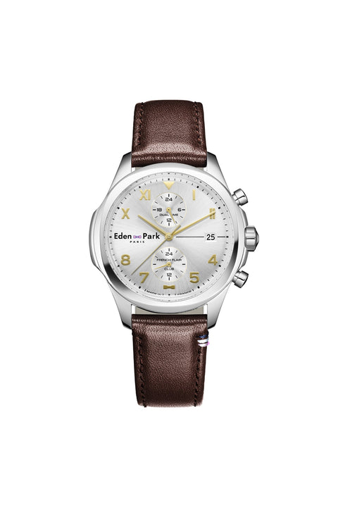 Montre Dual Time Argent soleillé - Image 1