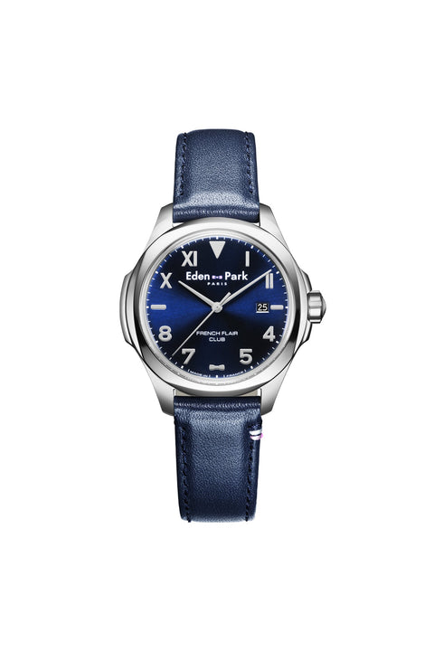 Montre à quartz Cuir Bleu - Image 1