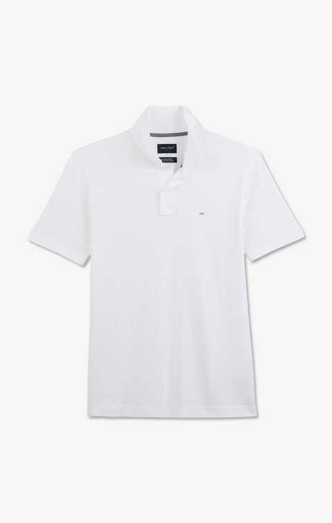 Polo blanc en coton pima stretch - Image 2