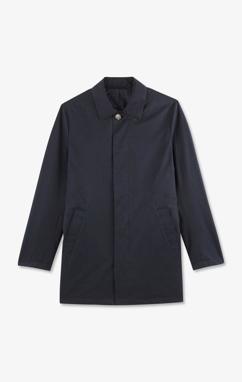 Imperméable uni bleu marine - Image 2
