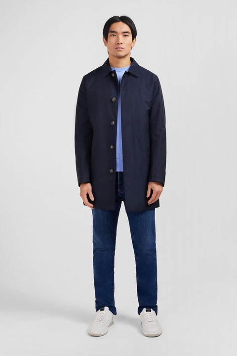 Imperméable uni bleu marine - Image 1
