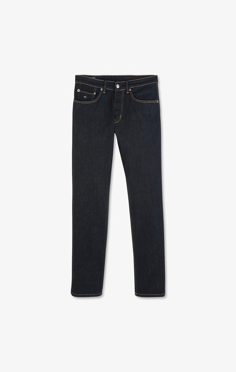 Jean bleu marine en coton extensible - Image 2
