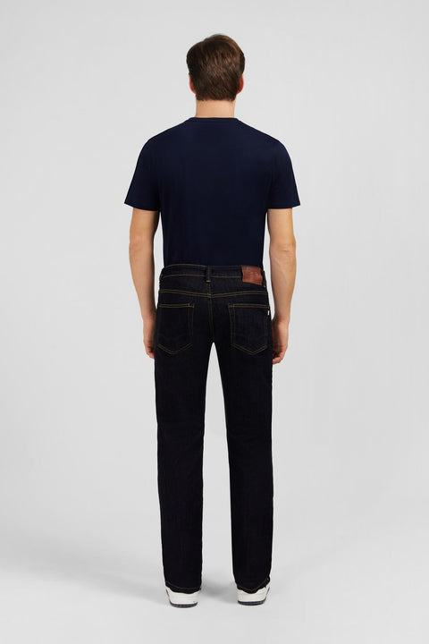 Jean bleu marine en coton extensible - Image 3