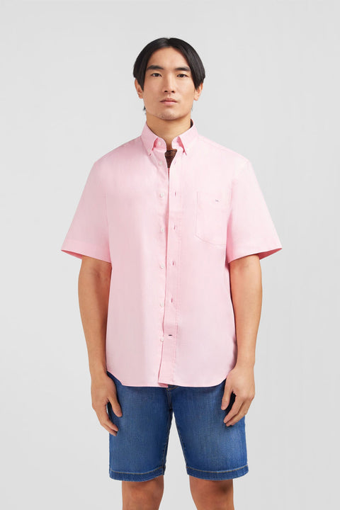 Chemisette rose unie en coton - Image 1