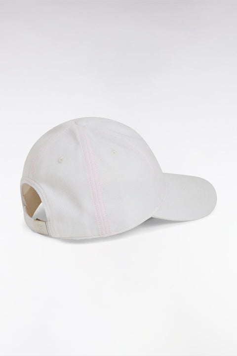 Casquette unie en piqué coton blanc broderie nœud papillon - Image 3