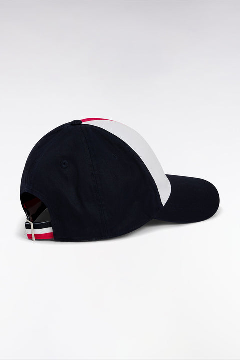 Casquette tricolore en twill de coton fuchsia - Image 3