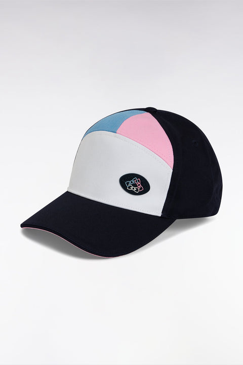 Casquette en twill de coton tricolore badge en silicone - Image 2