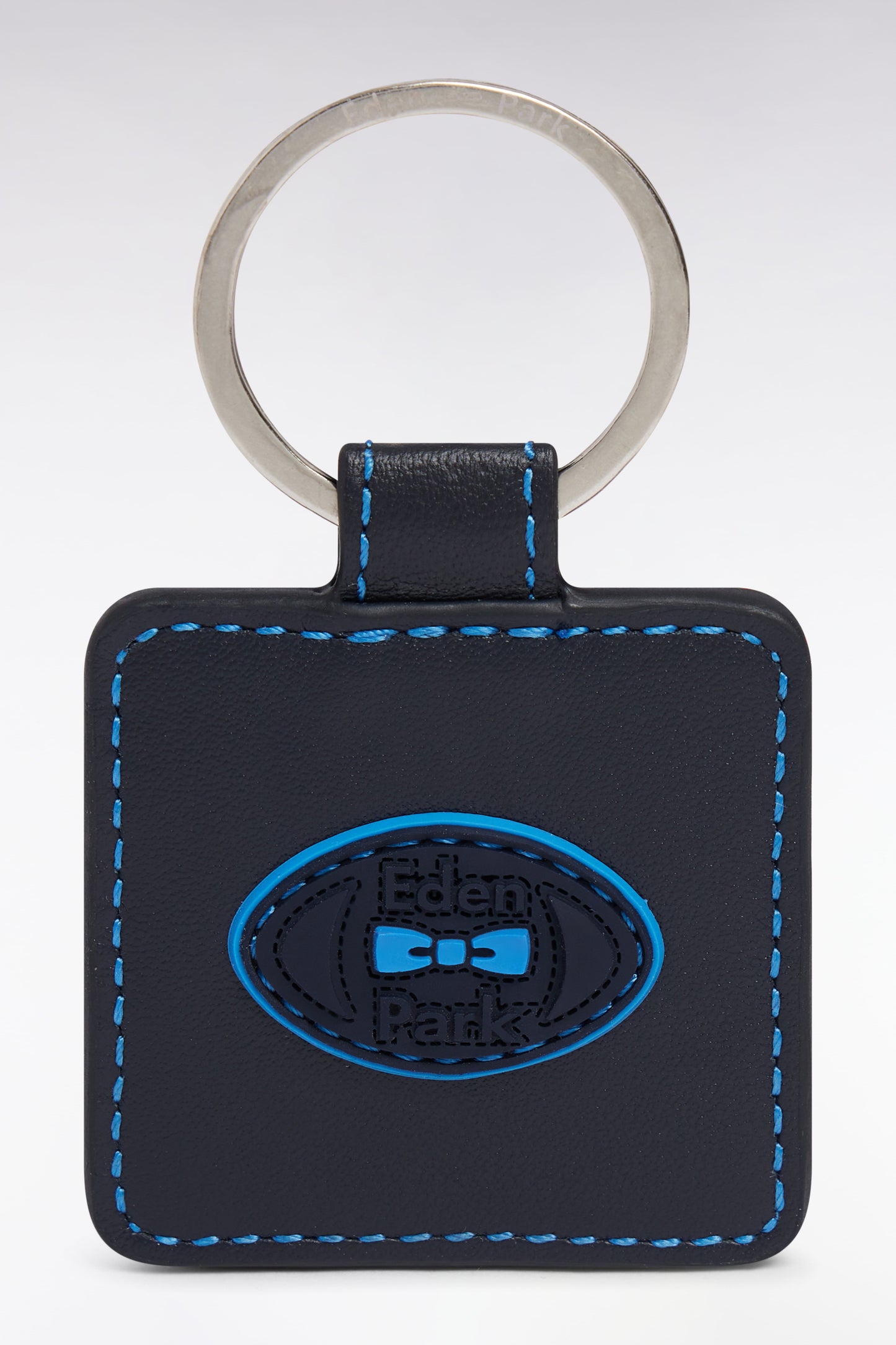 Porte-clefs en cuir bleu