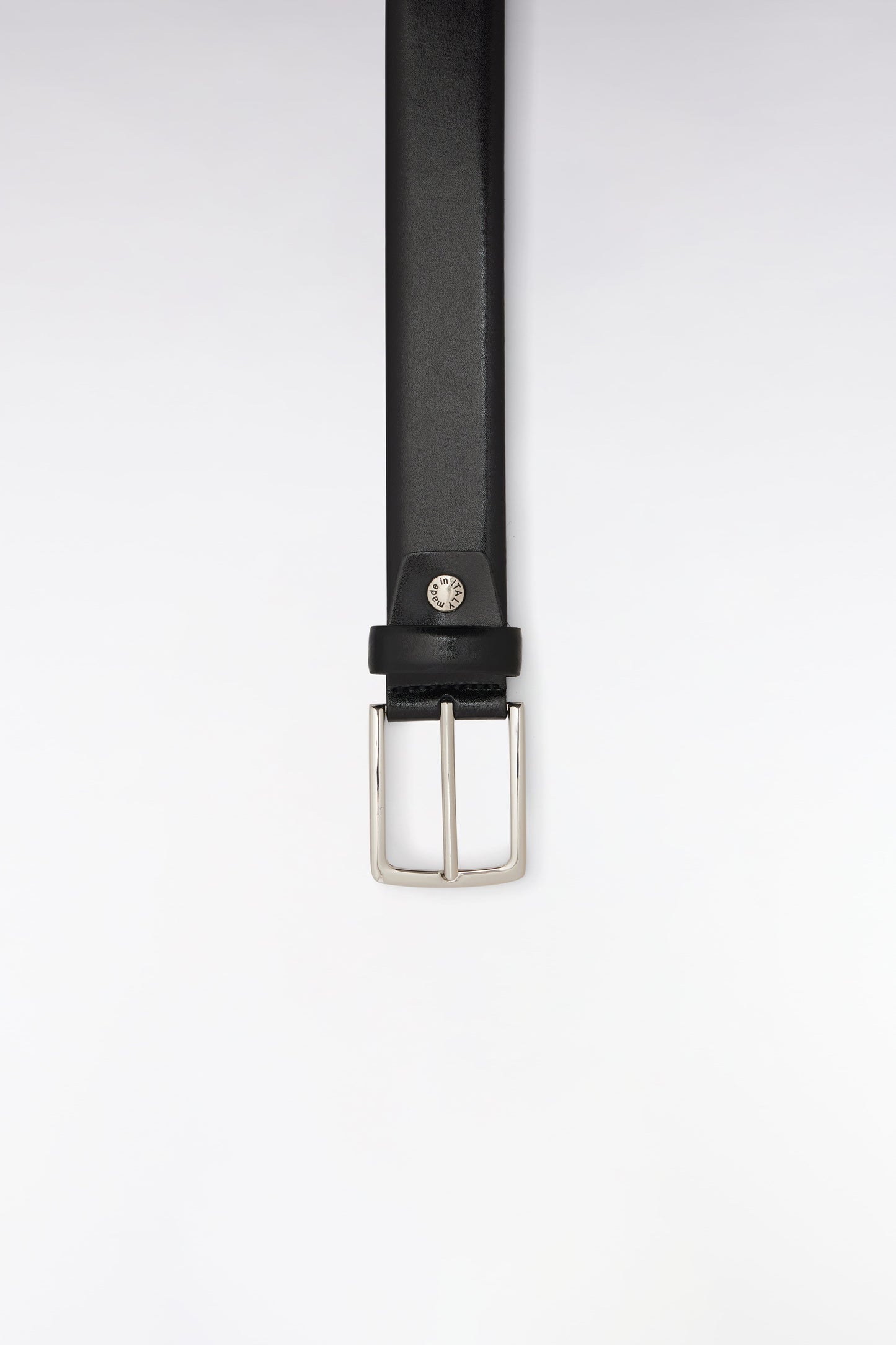 Ceinture en cuir lisse noire