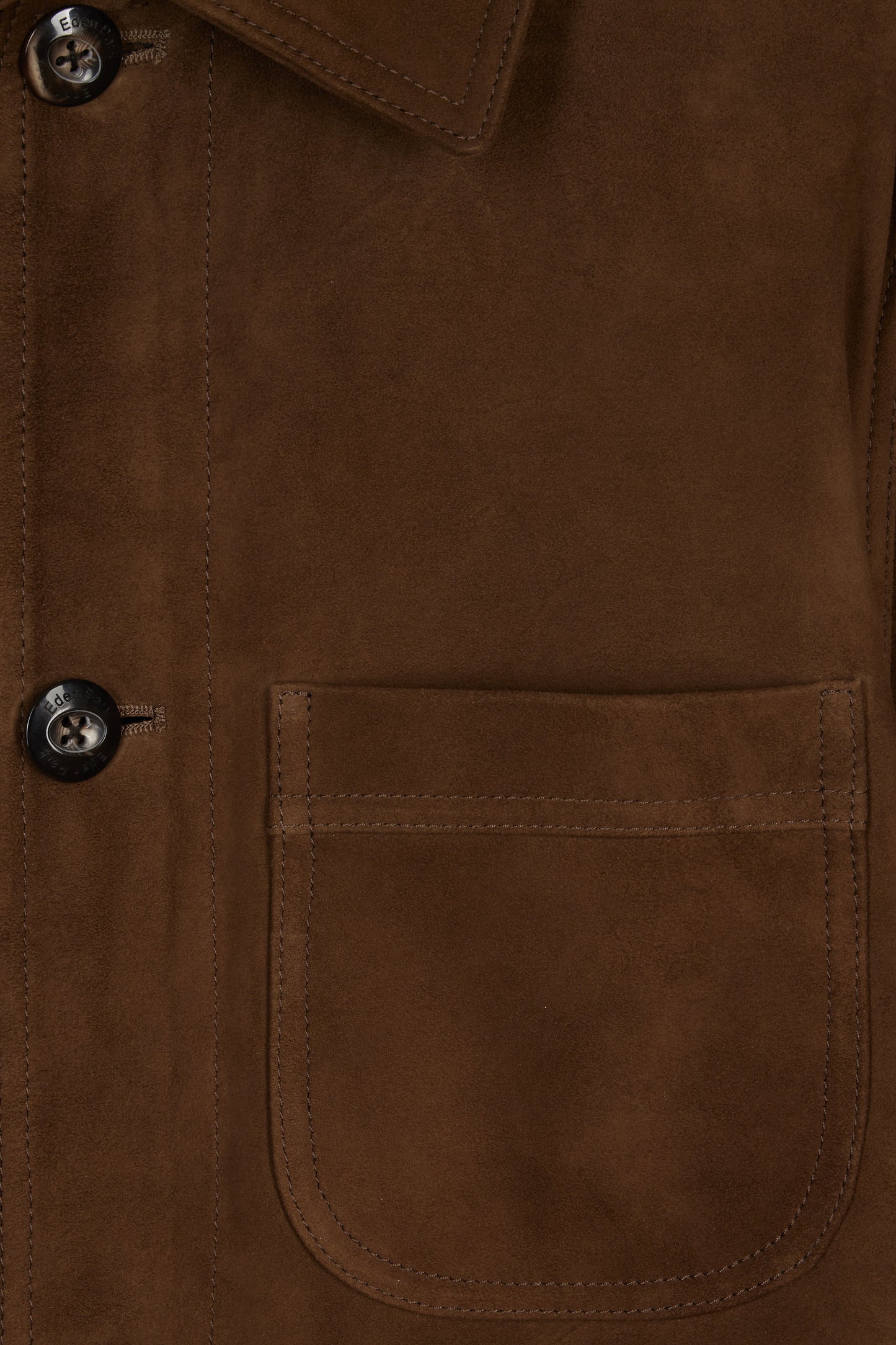 Surchemise en cuir suédé marron