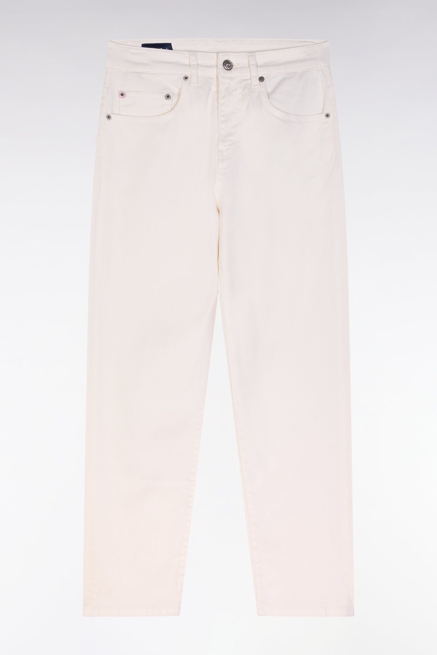 Jean 5 poches en denim stretch beige coupe Comfort