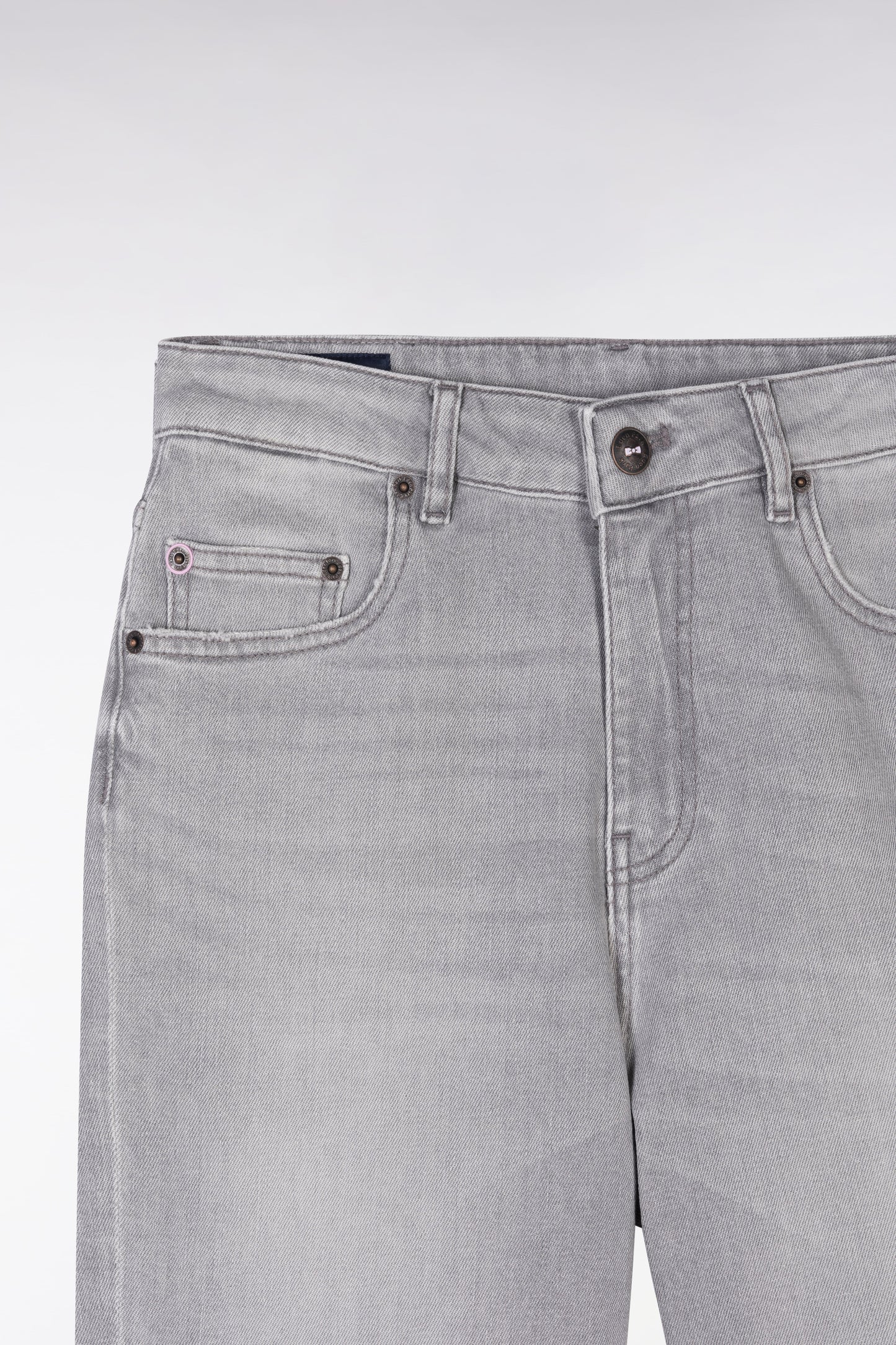 Short en denim stretch gris coupe décontractée