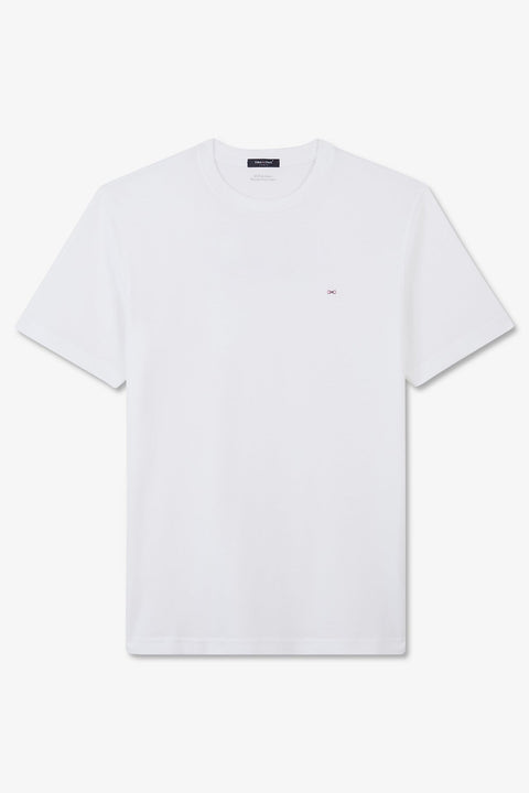 T-shirt blanc à broderie noeud dos - Image 1