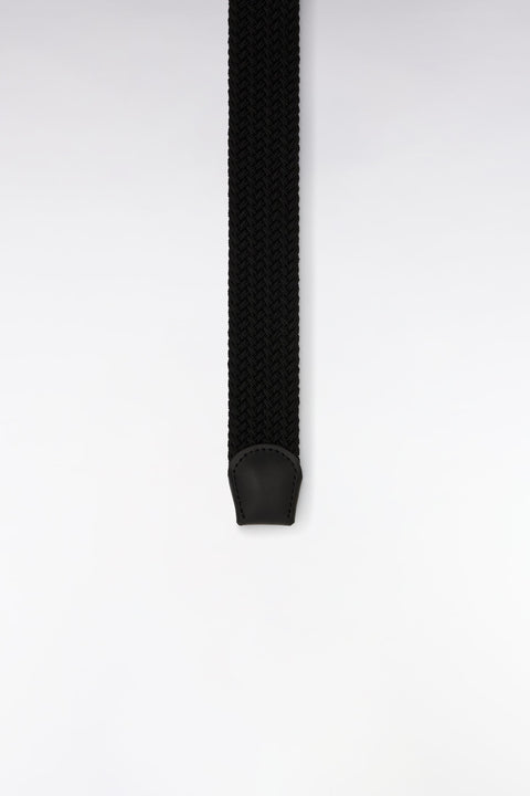 Ceinture élastique en caoutchouc uni noir - Image 3