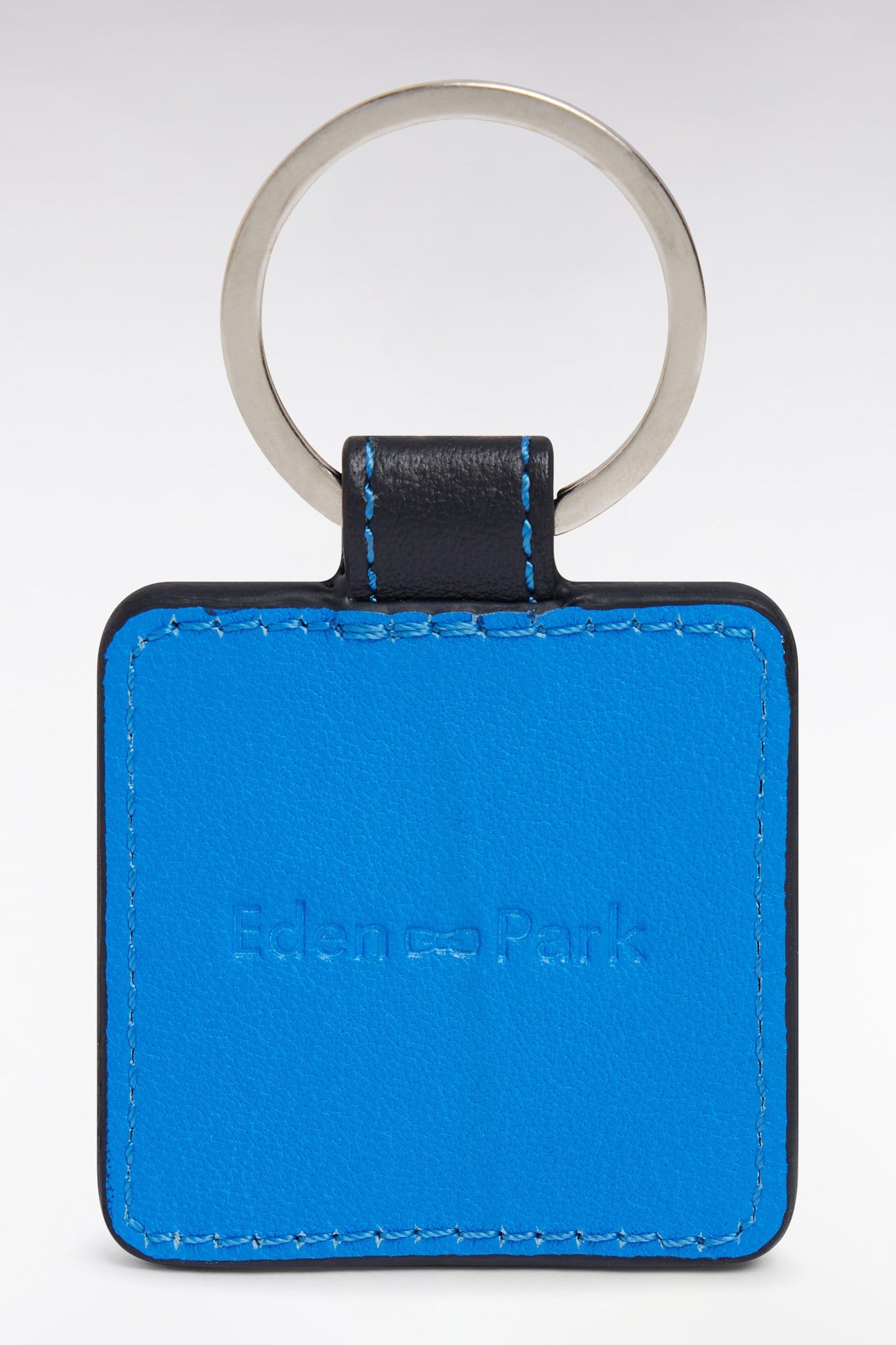 Porte-clefs en cuir bleu