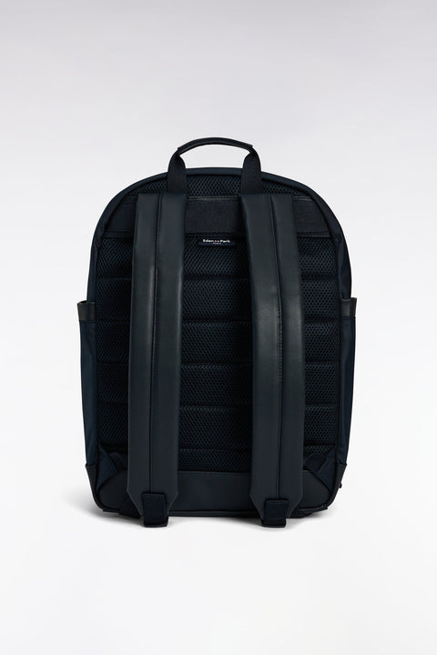 Sac à dos en toile et cuir noir - Image 3