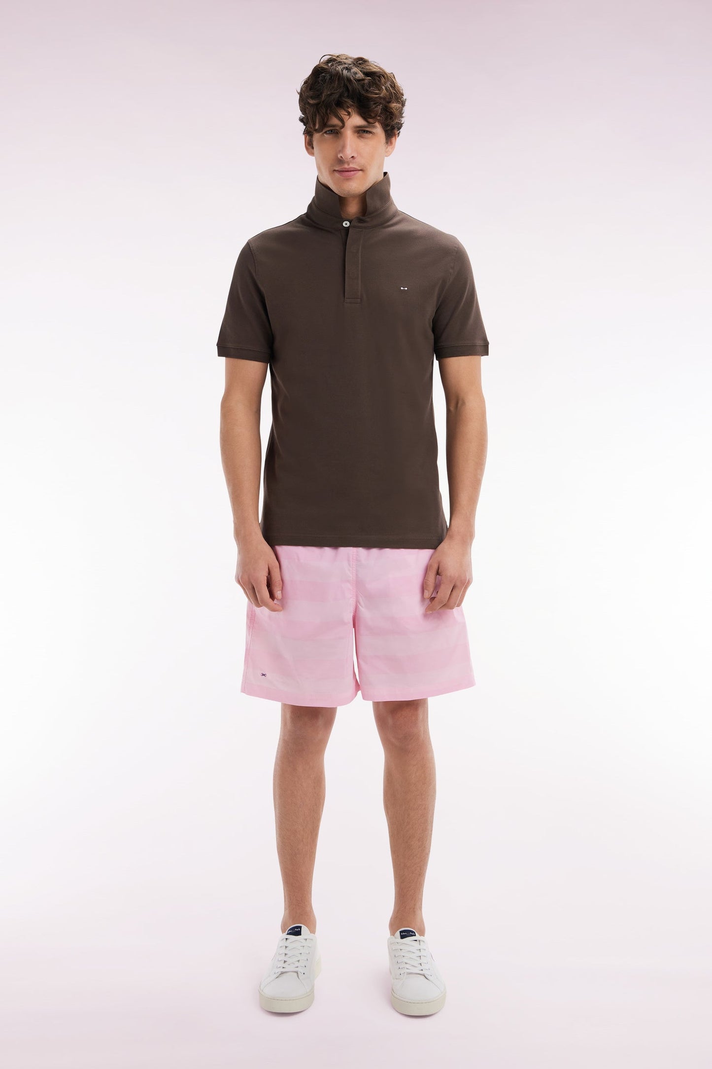 Maillot de bain cerclé rose